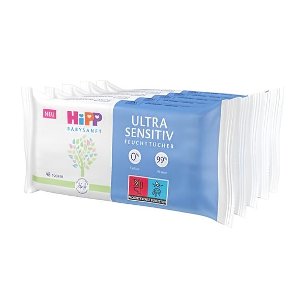 HiPP Babysanft Čistící vlhčené ubrousky ULTRA SENSITIV 5x48 ks