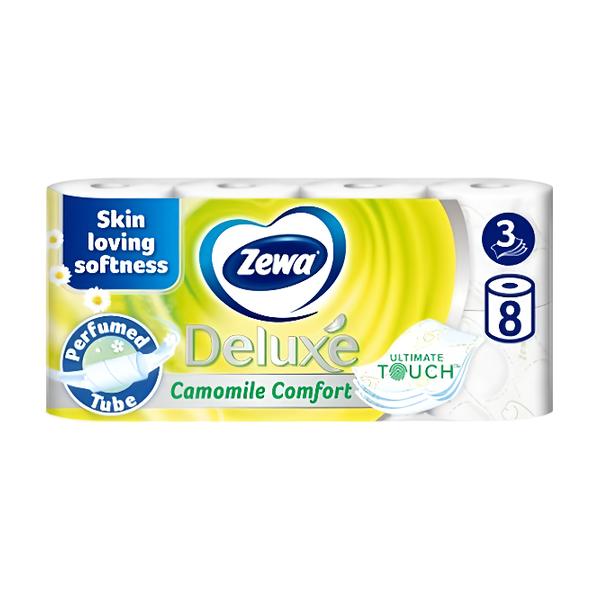 Zewa Deluxe Camomile Comfort toaletní papír 3vrstvý, 8 rolí