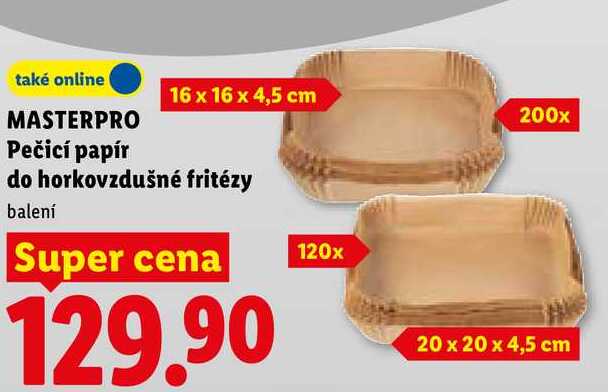 MASTERPRO Pečicí papír do horkovzdušné fritézy 