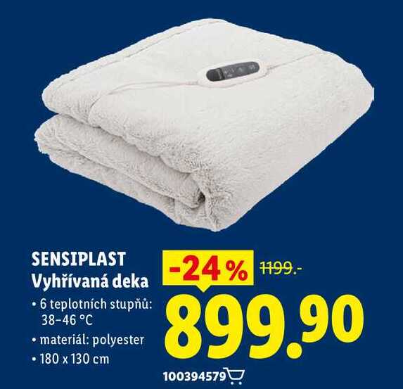 SENSIPLAST Vyhřívaná deka