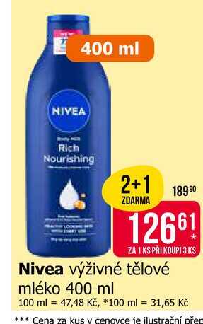 Nivea výživné tělové mléko 400 ml