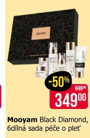 Mooyam Black Diamond, 6dílná sada péče o pleť 
