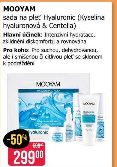 MOOYAM sada na pleť Hyaluronic (Kyselina hyaluronová & Centella) 