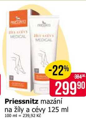 Priessnitz mazání na žíly a cévy 125 ml