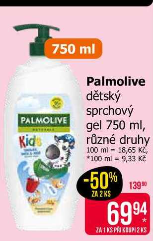 Palmolive dětský sprchový gel 750 ml, různé druhy