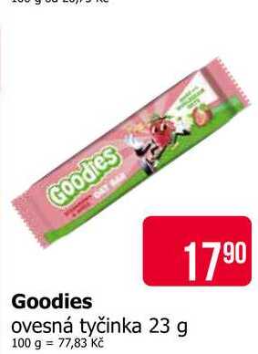 Goodies ovesná tyčinka 23 g