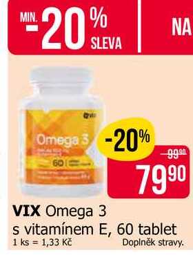 VIX Omega 3 s vitamínem E, 60 tablet