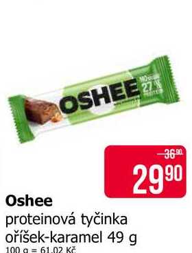 Oshee proteinová tyčinka oříšek-karamel 49 g