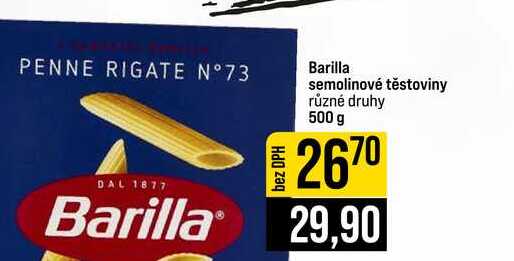 Barilla semolinové těstoviny různé druhy 500 g