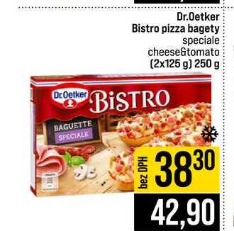 Dr.Oetker Bistro pizza bagety speciale cheese&tomato (2x125 g) 250 g