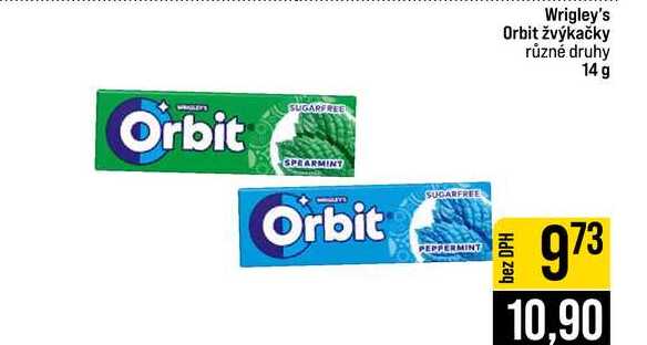 Wrigley's Orbit žvýkačky různé druhy 14 g