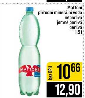 Mattoni přírodní minerální voda neperlivá jemně perlivá perlivá 1,5l