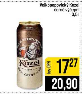 Velkopopovický Kozel černé výčepní 0,5l