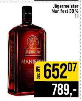 Jägermeister Manifest 38% 1l