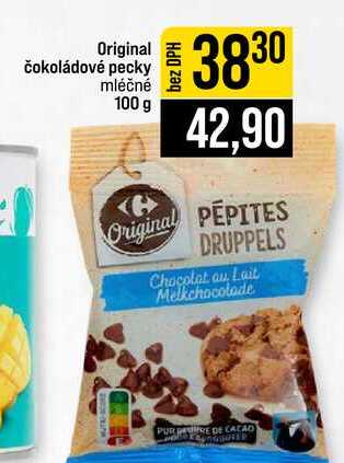 Original čokoládové pecky mléčné 100 g 