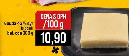 Gouda 45% sýr bloček bal. cca 300 g 100g
