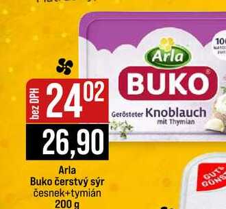 Arla Buko čerstvý sýr česnek+tymián 200 g 