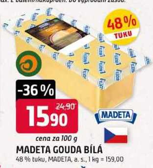 MADETA GOUDA BÍLÁ 48% tuku, 100g