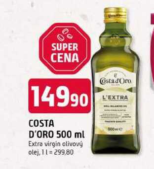 COSTA D'ORO 500 ml Extra virgin olivový olej