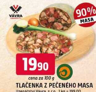 TLAČENKA Z PEČENÉHO MASA 100g