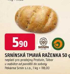 SRNÍNSKÁ TMAVÁ RAŽENKA 50 g 