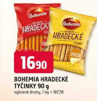 BOHEMIA HRADECKÉ TYČINKY 90 g