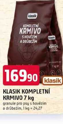 KLASIK KOMPLETNÍ KRMIVO 7 kg granule pro psy 