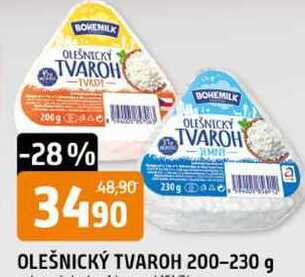 BOHEMILK OLEŠNICKÝ TVAROH 200-230 g