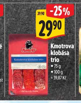 Kmotrova klobása trio 75 g