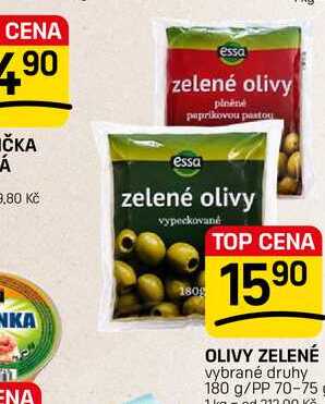 OLIVY ZELENÉ vybrané druhy 180 g/PP 70-75 g
