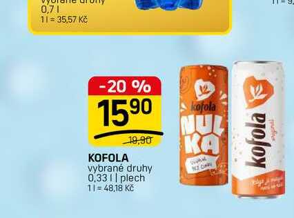 KOFOLA vybrané druhy 0,33 || plech