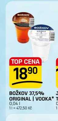 BOŽKOV 37,5% ORIGINAL VODKA* 0,04l