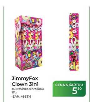 JimmyFox Clown 3in1 cukrovinka s hračkou 17g