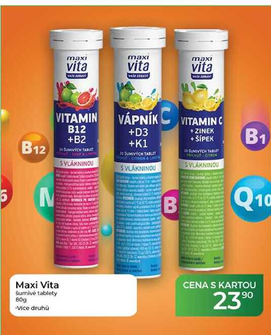 Maxi Vita šumivé tablety 80g
