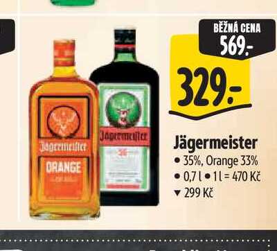  Jägermeister 35%, Orange 33% 0,7 l