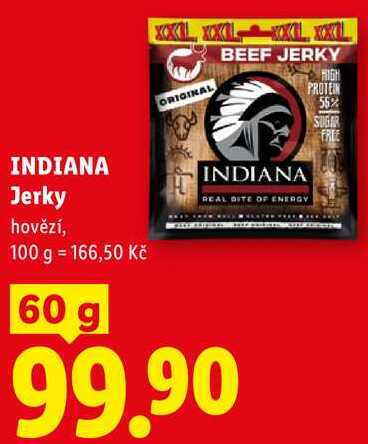 INDIANA Jerky, hovězí, 100 g