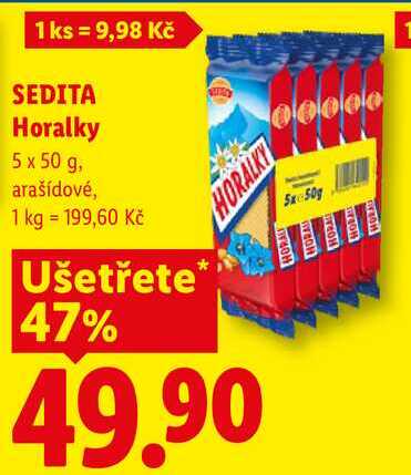 SEDITA Horalky, 5 x 50 g