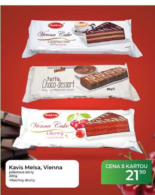 Kavis Melsa, Vienna piškotové dorty 200g