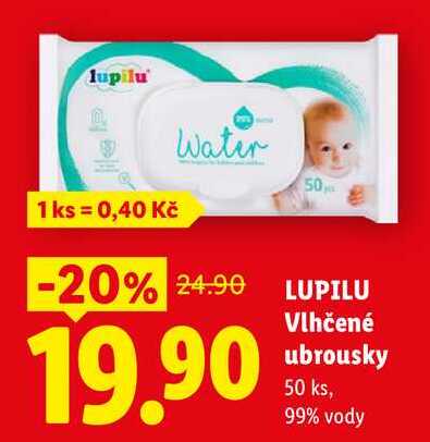 LUPILU Vlhčené ubrousky, 50 ks