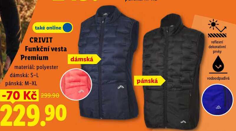 CRIVIT Funkční vesta Premium