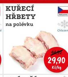 KUŘECÍ HŘBETY na polévku 1kg