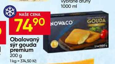 NOWACO Obalovaný sýr gouda premium 200 g