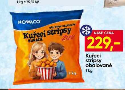 NOWACO Kuřecí stripsy obalované 1 kg