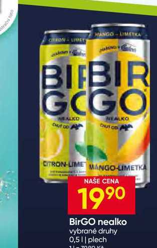 BirGO nealko vybrané druhy 0,5L plech
