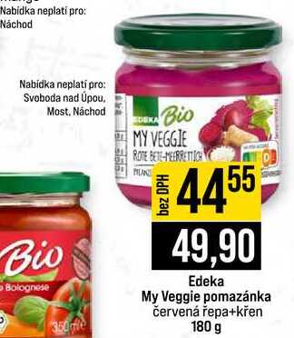 Edeka My Veggie pomazánka červená řepa+křen 180 g