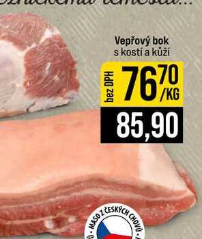 Vepřový bok s kostí a kůží 1kg