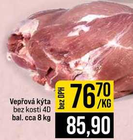 Vepřová kýta bez kosti 4D bal. cca 8 kg 1kg