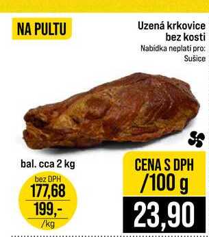 Uzená krkovice bez kosti 2 kg 100g