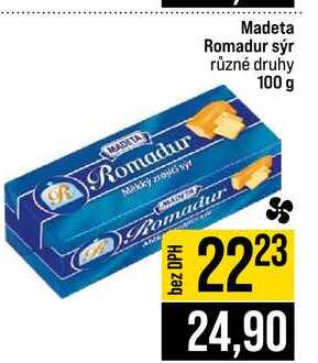 Madeta Romadur sýr různé druhy 100 g 