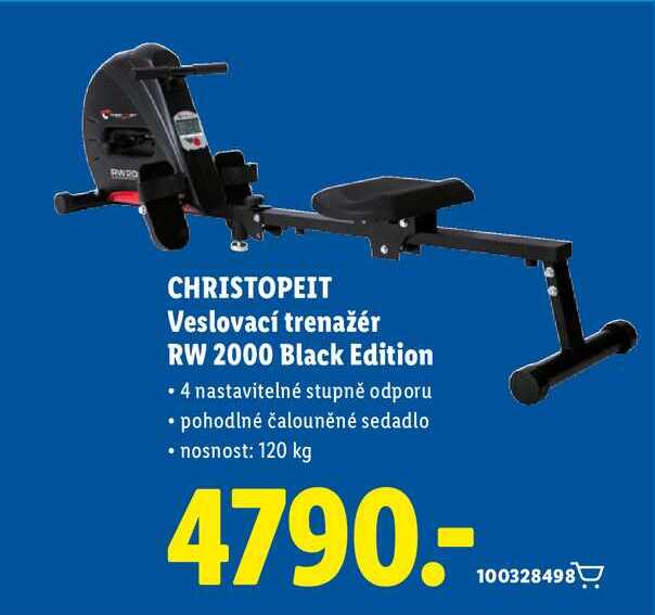 CHRISTOPEIT Veslovací trenažér RW 2000 Black Edition